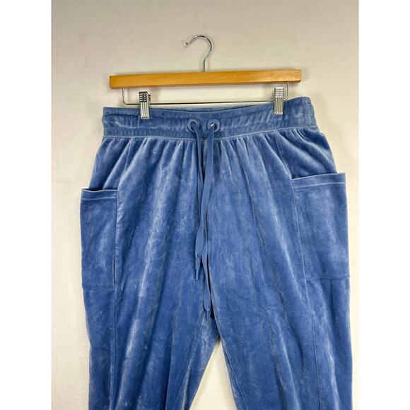 Woman's Offline By Aerie Blue After Party Velvet Velour Jogger Pants - Size M - Picture 3 of 8